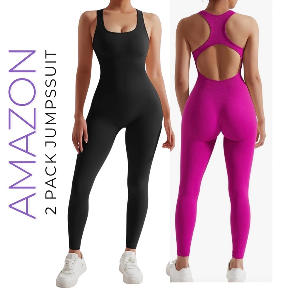 Amazon’s RXRXCOCO Backless One Piece Jumpsuits size small black & dragonfruit